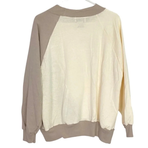 Vintage 80s 90s Granny Pullover Crewneck Sweatshirt Womens Small Floral Satin - Picture 2 of 9